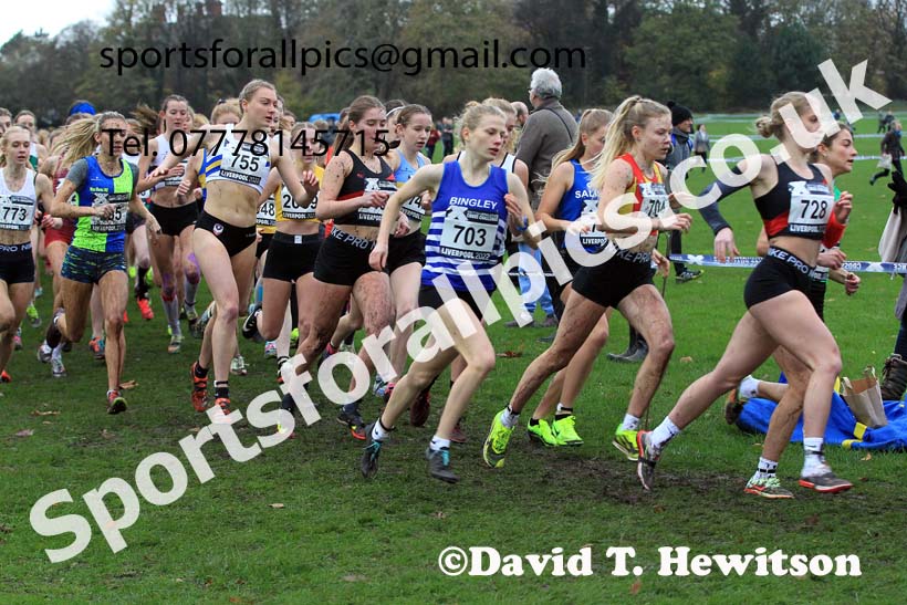 Women Under-17s and Junior Women, 2022 British Athletics Cross Challenge, Sefton Park, Liverpool.  Photo: David T. Hewitson/Sports for All Pics